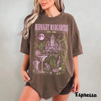 Midnight Margaritas Comfort Colors Shirt, Witchy Cocktail Graphic Tee, Retro Halloween T-Shirt, Spooky Season Fall Apparel, Magical Autumn Gift