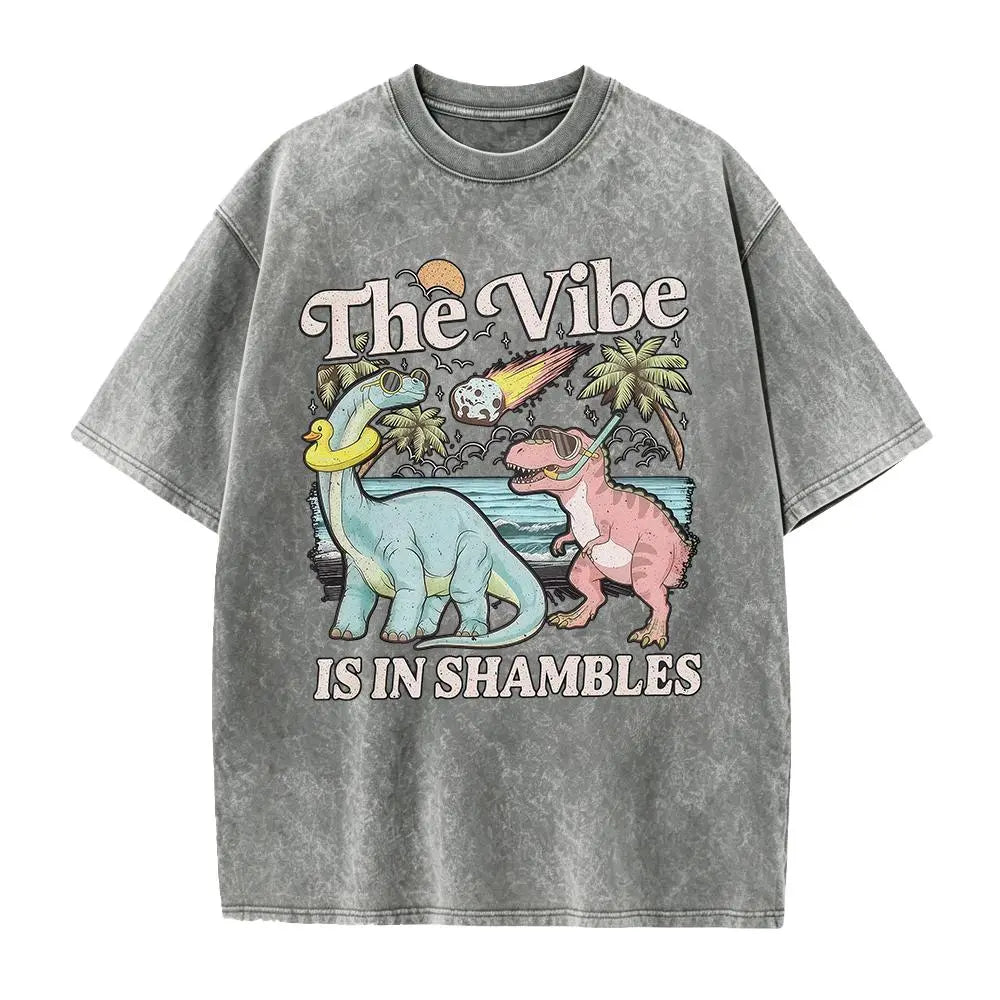 The Vibe Is In Shambles TShirt, Funny Dinosaur Sweatshirt, Cute Mental Health Tee Gift, Gift For Her