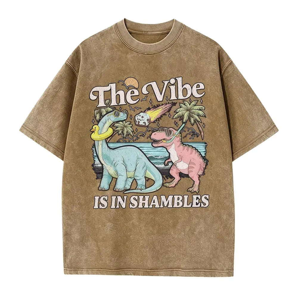 The Vibe Is In Shambles TShirt, Funny Dinosaur Sweatshirt, Cute Mental Health Tee Gift, Gift For Her