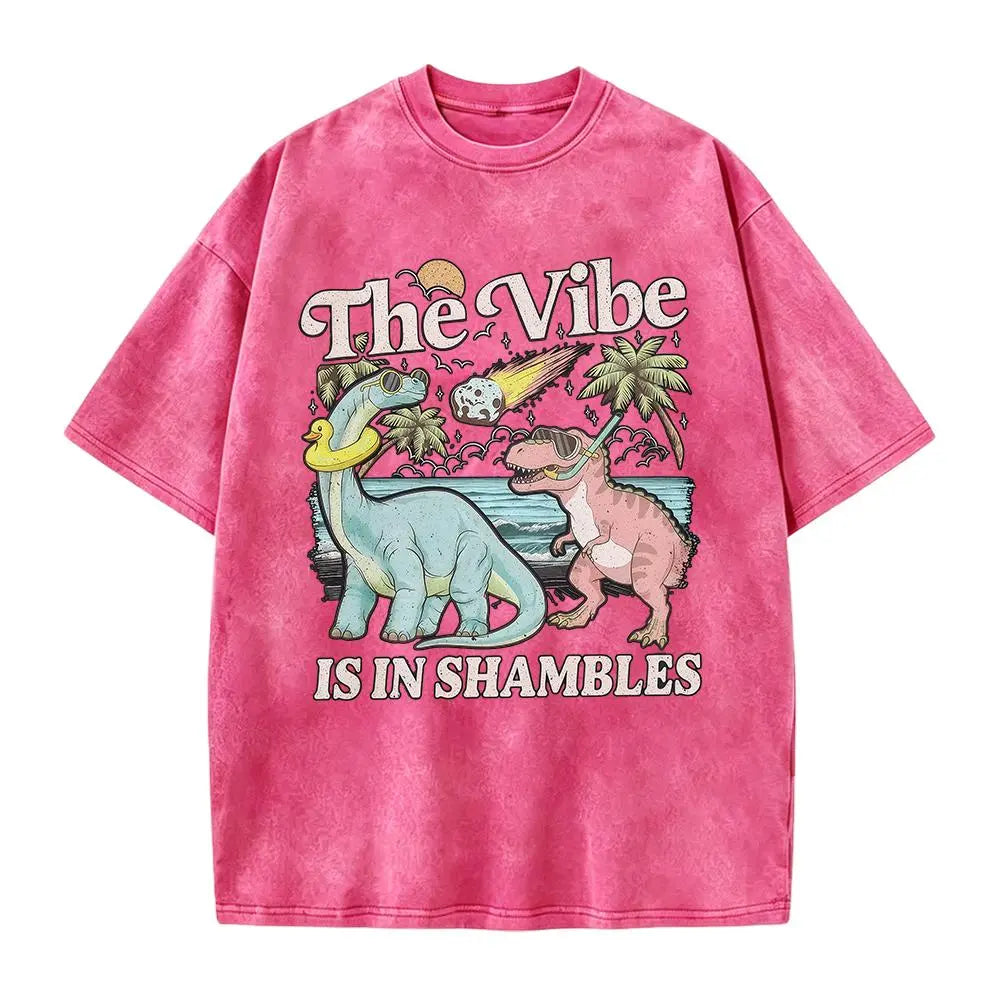 The Vibe Is In Shambles TShirt, Funny Dinosaur Sweatshirt, Cute Mental Health Tee Gift, Gift For Her