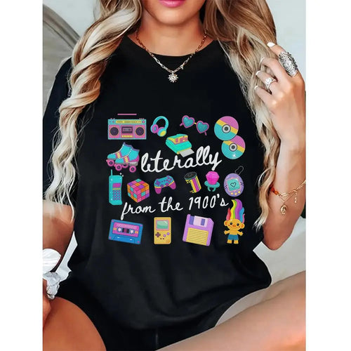 Literally From The 1900s shirt, Funny Retro 90's Shirt, Meme Shirts, Funny Gift for Mom, Retro 1900 t-shirt, 1990's gal shirt